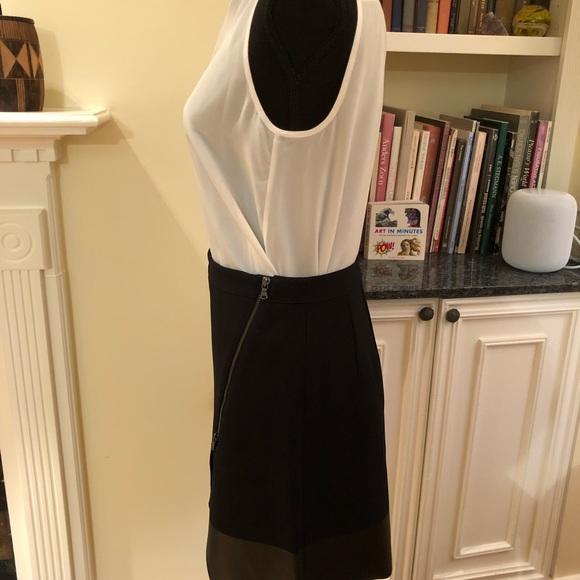Club Monaco Faux Leather And Cloth Skirt - Picture 4 of 11
